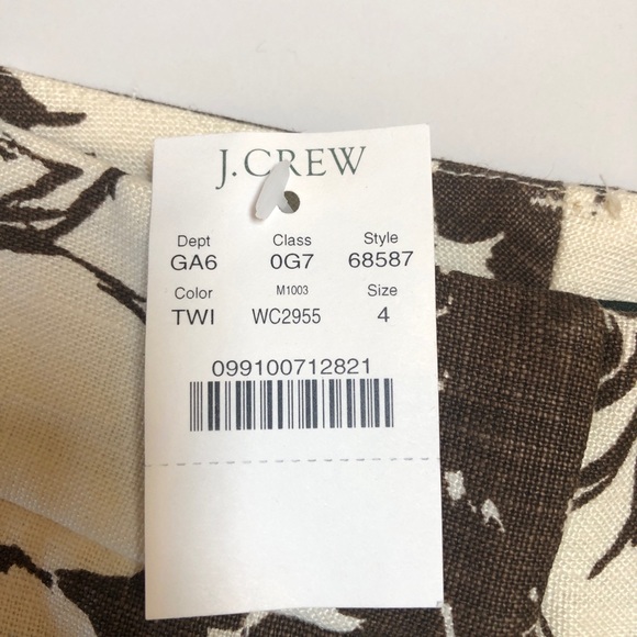 JCREW NWT LEAF PRINT LINEN SHORTS 68587 - Picture 3 of 5